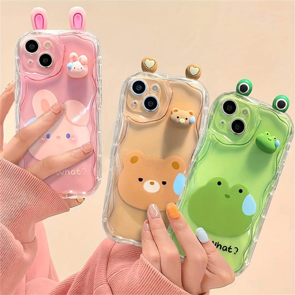 Cute Cat iPhone Case, Frog iPhone 13 Pro Case, iPhone 12 Pro Max Case,  iPhone X XR XS Max Case, iPhone 11 Pro Case, Cartoon Ears iPhone Case 
