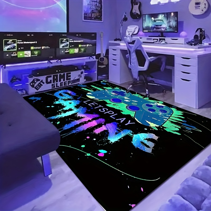 Alfombra de gamer para dormitorios, niños, niñas, niños, anime,  videojuegos, alfombra de cama, dormitorio, sala de estar, decoración de  suelo