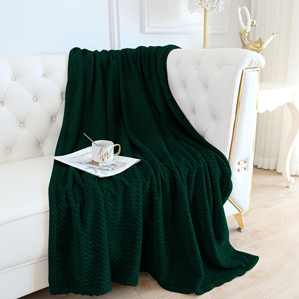  Manta verde para sofá, sofá o cama, manta suave y mullida de  felpa, manta de regazo de franela, súper acogedora y para todas las  estaciones, patrón de hojas tropicales, 40 x