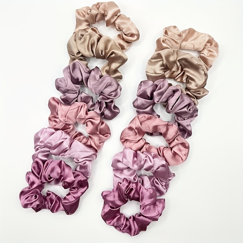 Silk Hair Ties with Crystals: Rose Gold and Lavender