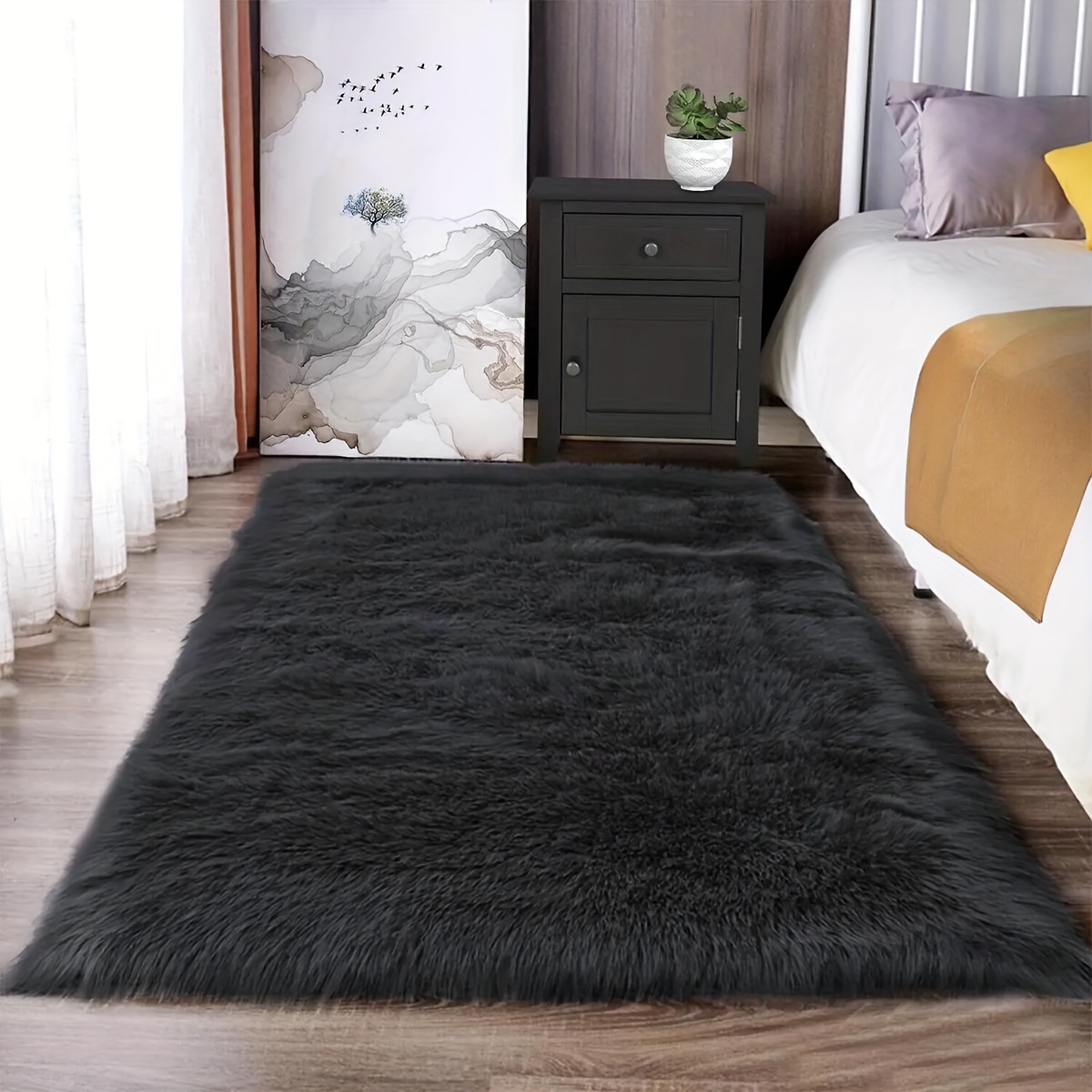 Schwarze Teppiche Für Schlafzimmer - Kostenloser Versand Für Neue