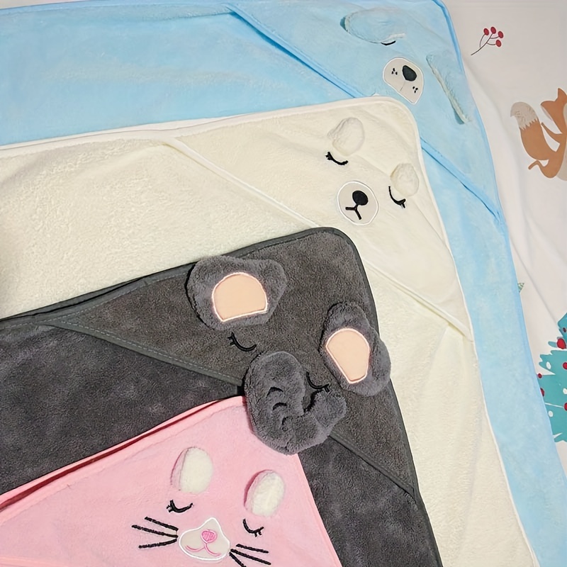  Toalla de bebé con capucha para recién nacido, paquete de 2,  toallas de baño suaves de primera calidad para bebés y bebés, toallas para  niños y niñas pequeños esenciales (oso gris