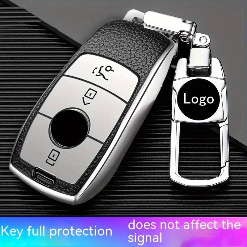 Compatible with Mercedes Benz Key Fob Cover with Keychain,Soft TPU 360  Degree Protection Key Shell Case for 2017-2020 E-Class S-Class 2019-2021