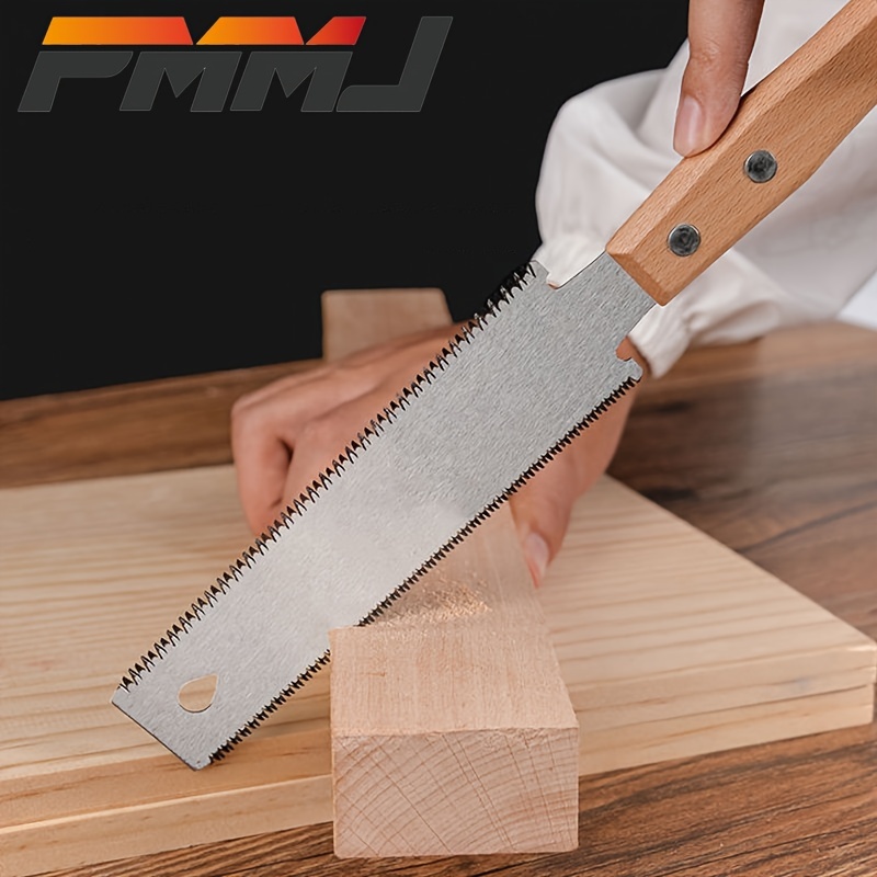 Sierra de mano pequeña, sierra japonesa de corte al ras para carpintería  con hoja flexible, herramienta de sierra de tracción de 18 TPI de borde  recto