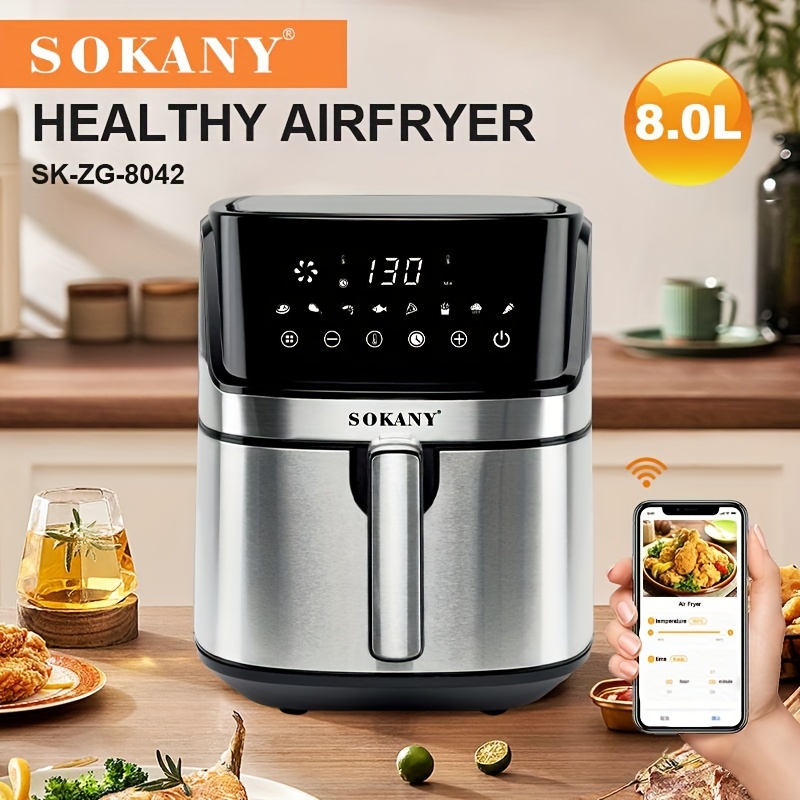 Sokany Household 10L Touch Screen Double Air Fryer Electric Deep
