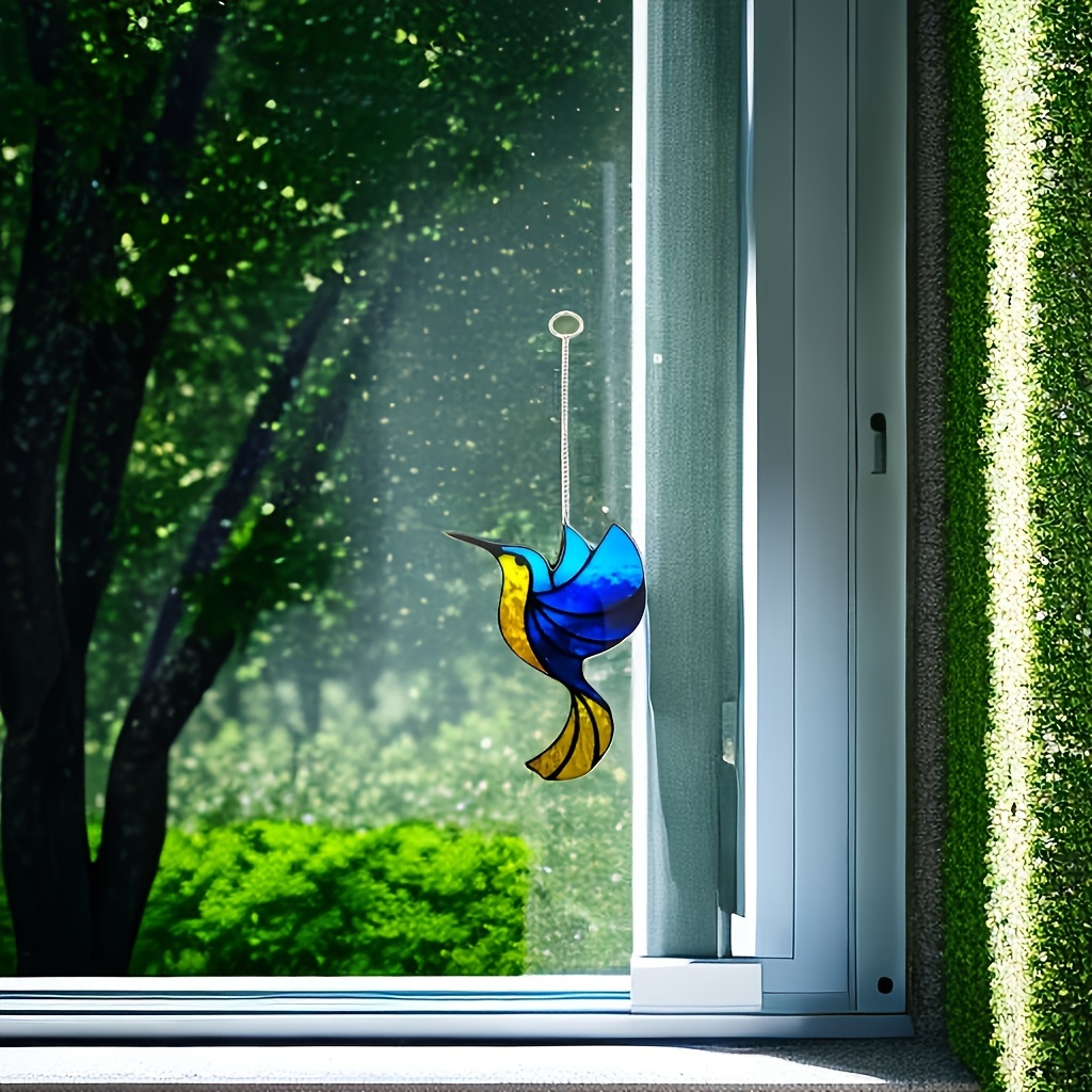 Carillon éolien en verre coloré, artisanat fait à la main