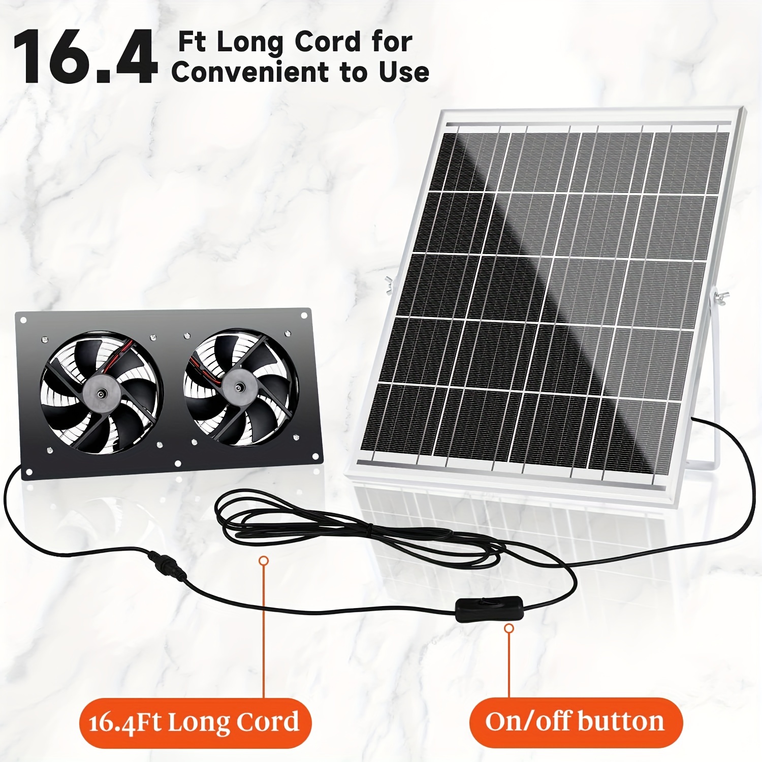 1 Pack Ventilador Recargable Solar Luz Led Batería Portátil - Temu