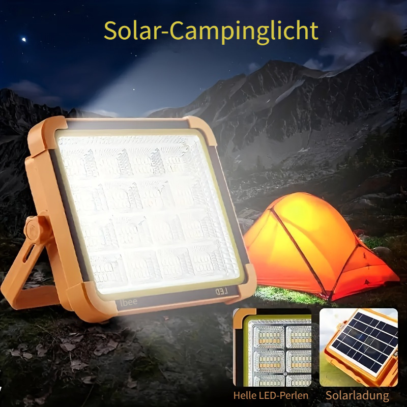 Led Solar Lanterna 4 Modi Arbeit Cob Flutlicht Power Bank Auto Reparatur  Camping