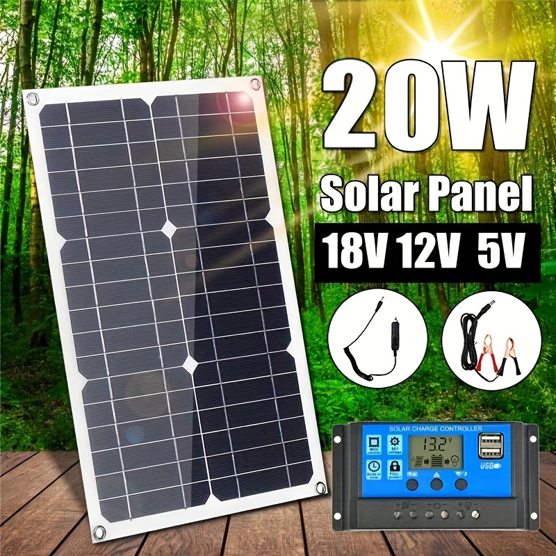 Panel Solar 1000W 12V Controlador Kit Placa Solar Teléfono Coche Caravana  Hogar