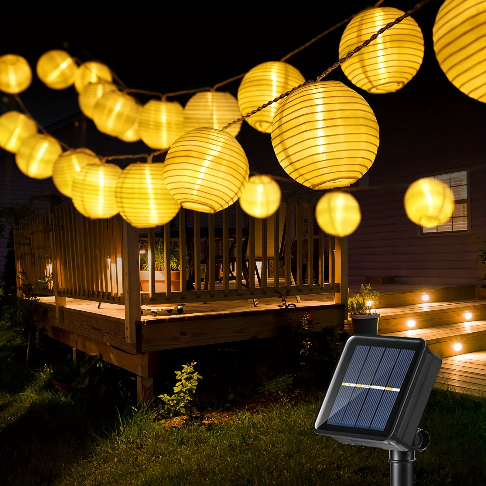  Focos solares para exteriores, 108 focos LED solares para  paisaje, 2 en 1, USB y luces de jardín alimentadas por energía solar IP67  impermeable para patio, pasarela, entrada, patio, piscina, 4