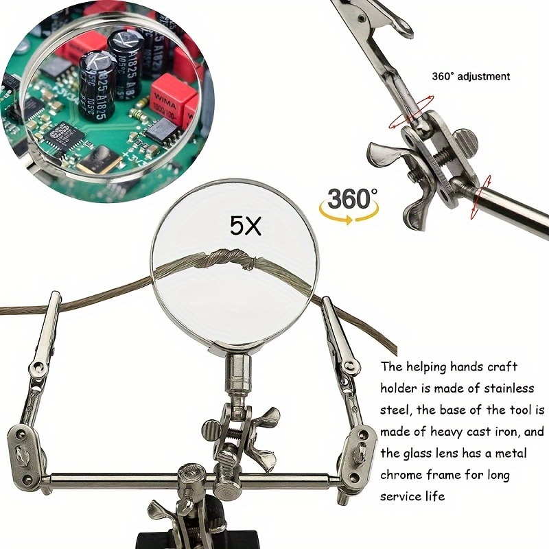 Magnifying Glass with Light and Stand,Diameter 80mm 25X 6X Handheld  Standing LED Illuminated Magnifier, Lighted Magnifying Glass Hands Free for  Reading Coin Inspection Jewelry Exploring Hobbies Crafts