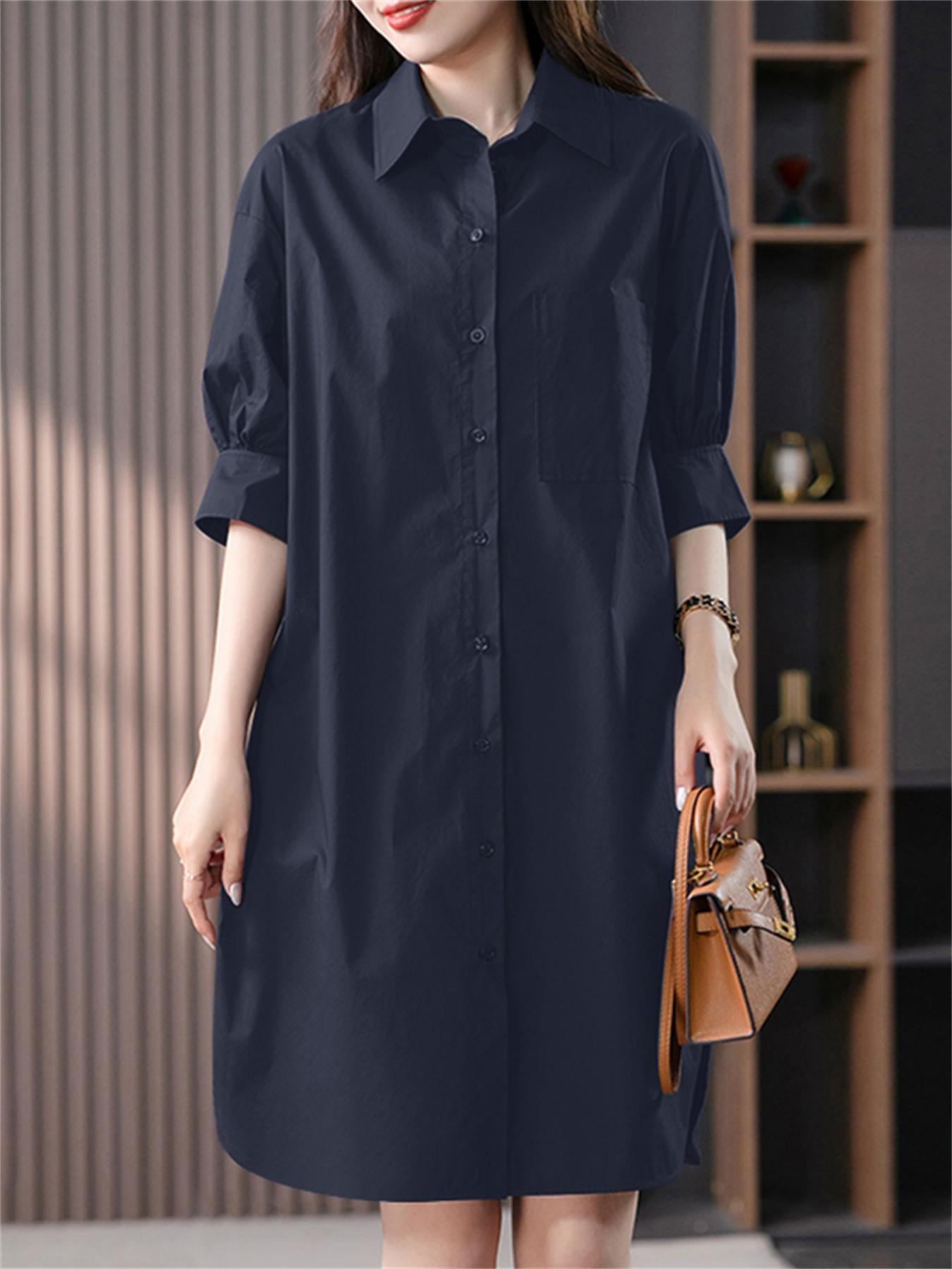 Dress Buttons Down Front - Temu Canada
