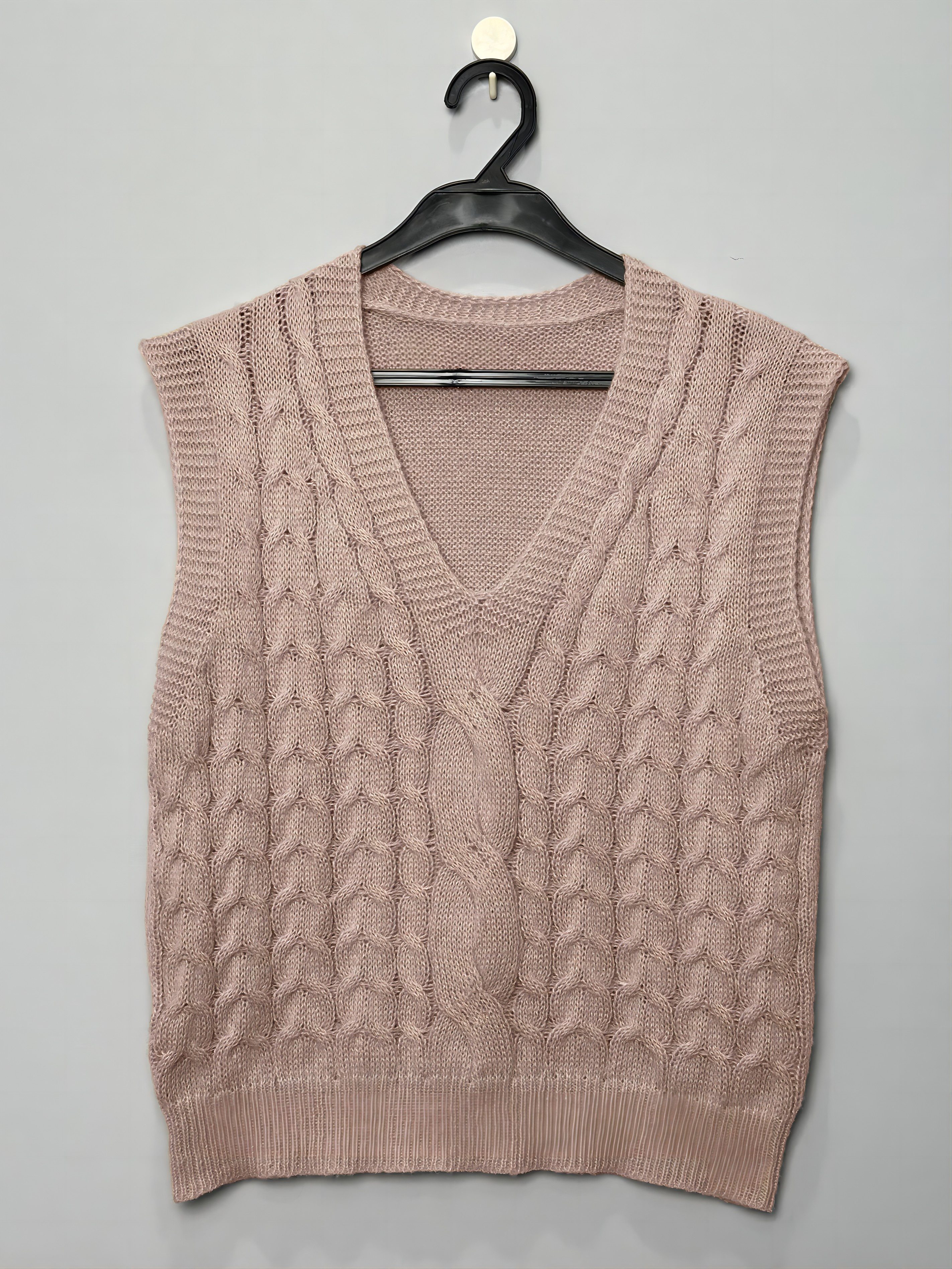 Knitted Vest - Temu