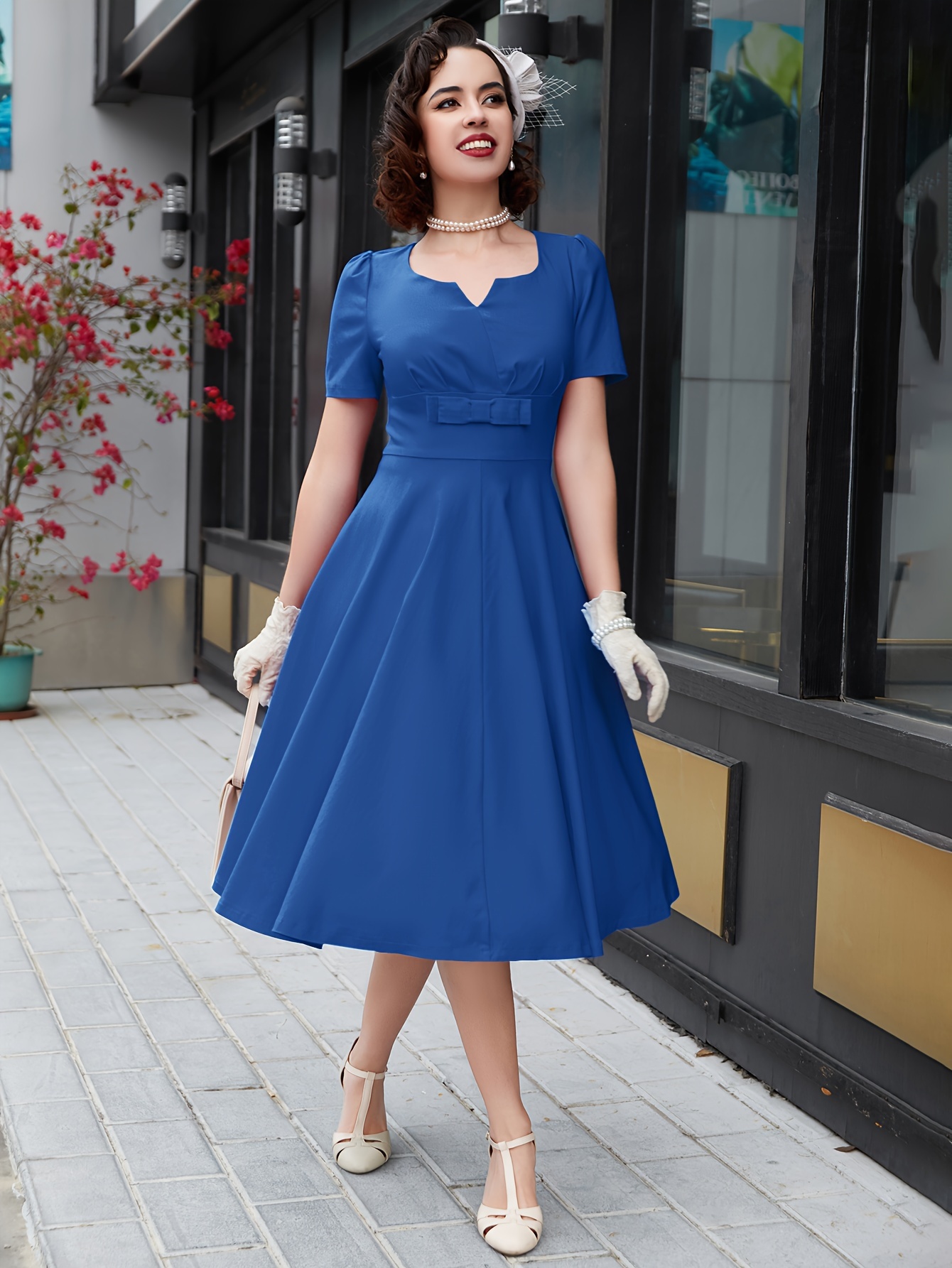 Royal blue vintage on sale dress