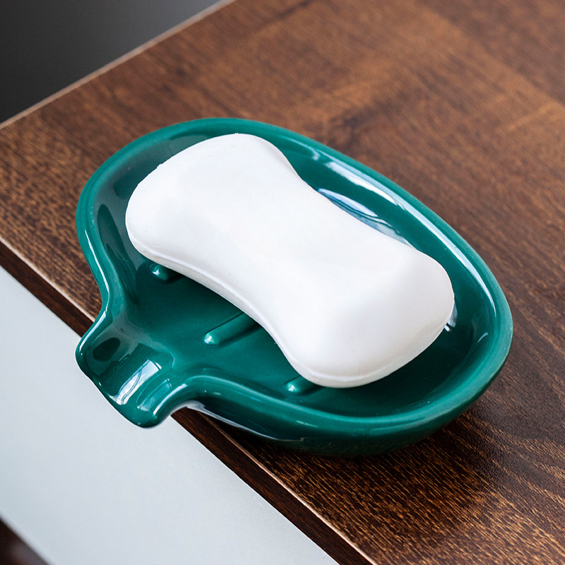 Ceramic Soap Holder Luxury And Simple Modern Leaf Shaped - Temu