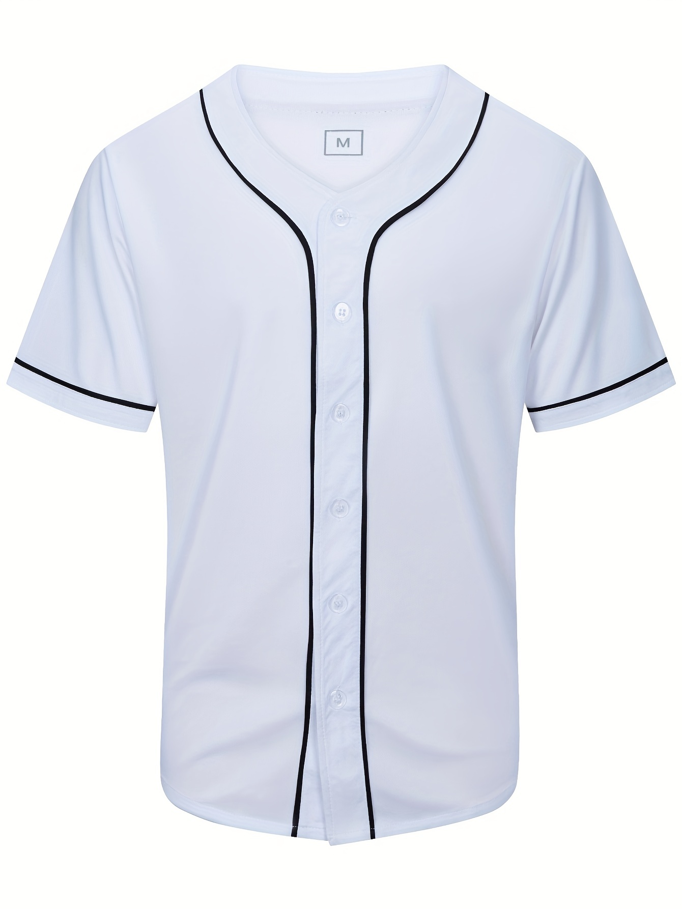 Men's Classic Design Legend 8 Baseball Jersey, Athletic Button Up Short Sleeve Baseball Shirt for Training Competition S-3XL,Temu