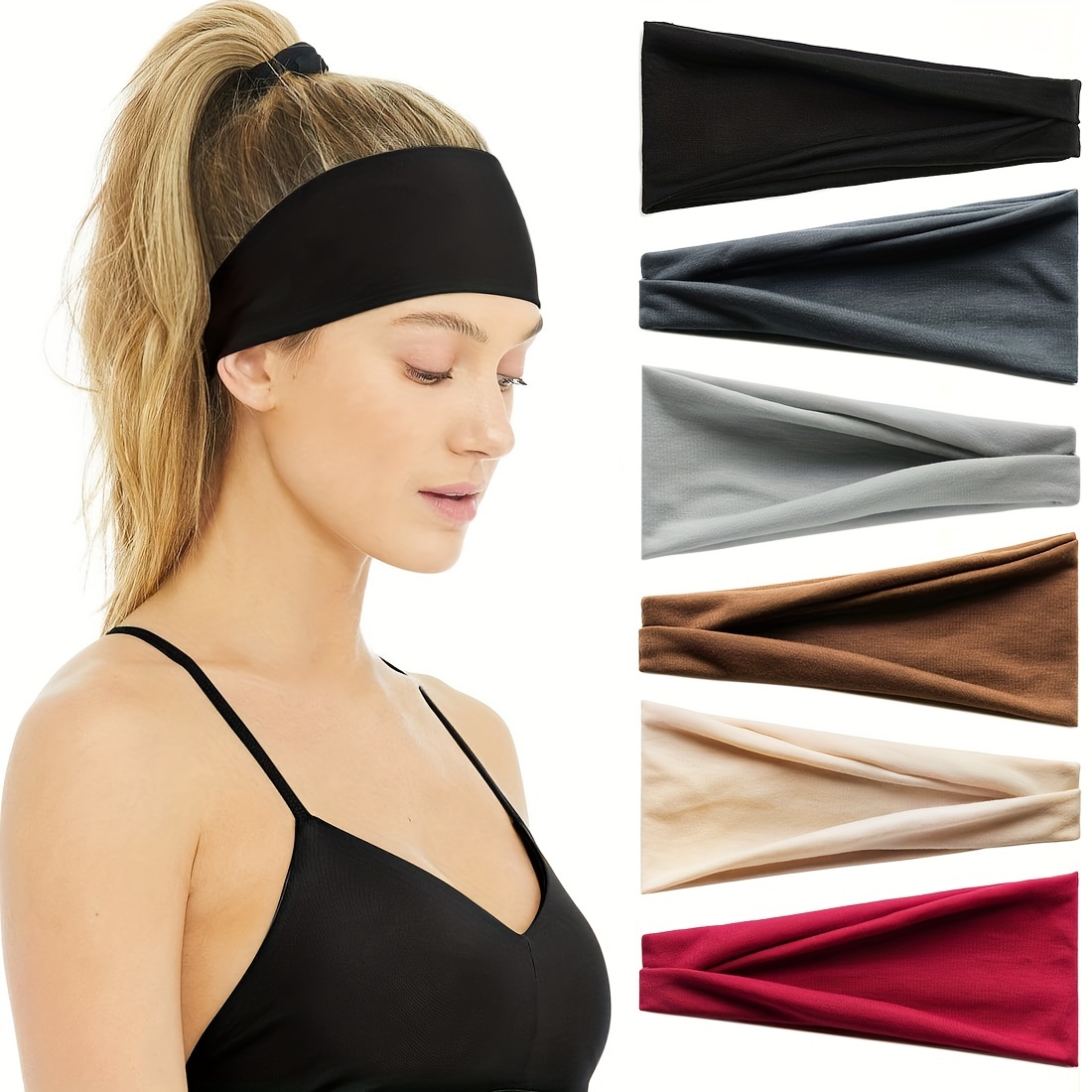 Mvptoo Breathable Elastic Headbands - Non-slip Sweat-absorbing Headband For  Men And Women - Perfect For Outdoor Activities, Basketball, Running, And  Fitness - Temu