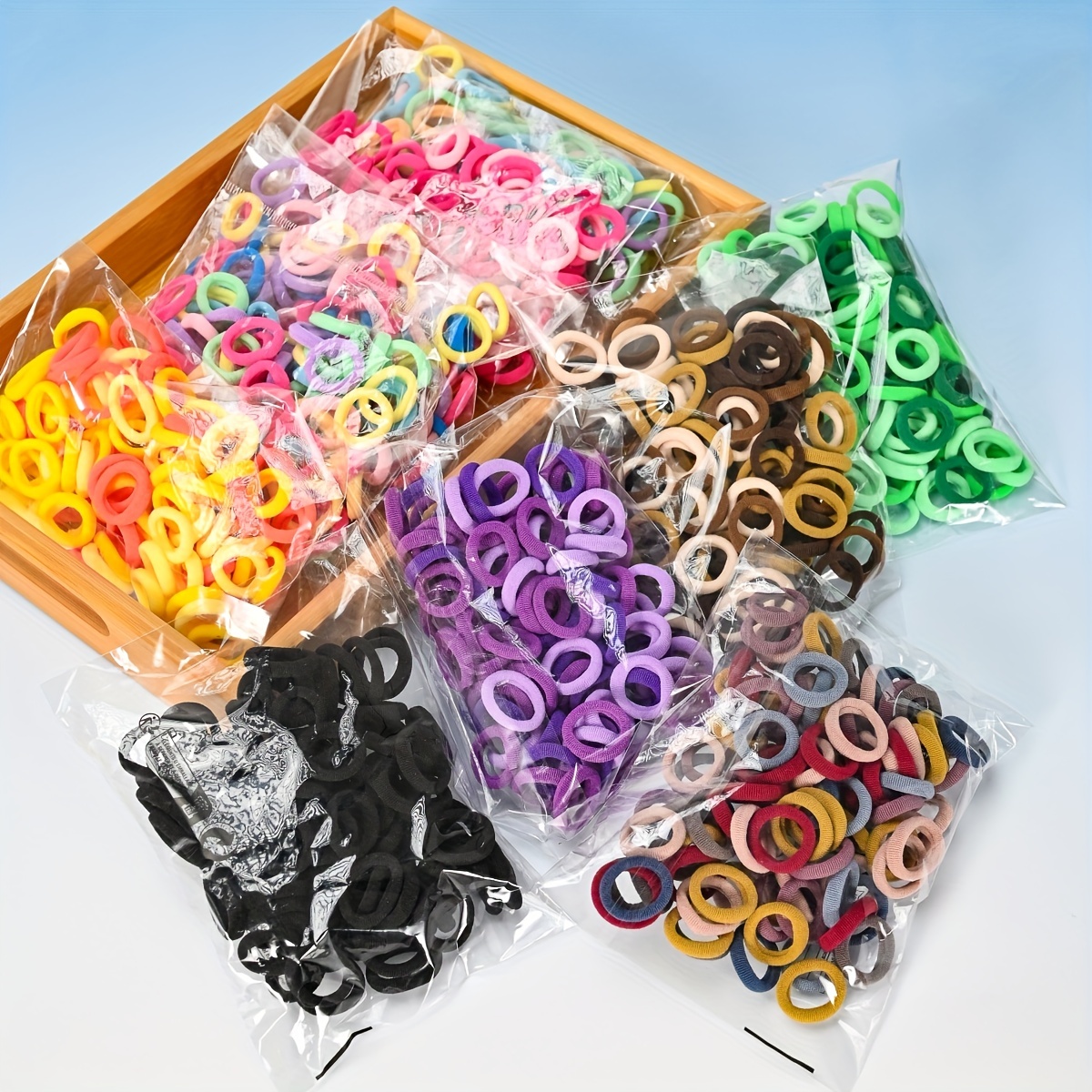 1bucket Disposable Cartoon Elastic Hair Ties For Kids, Thickened