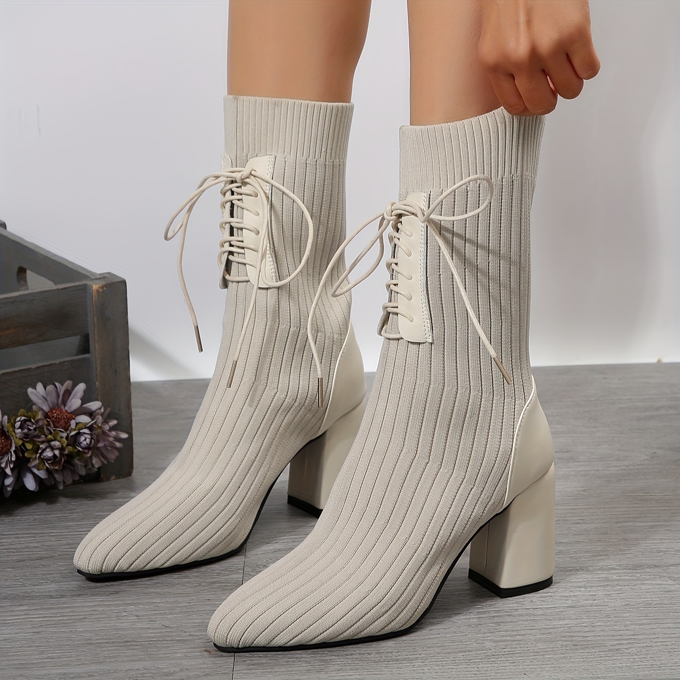 White on sale sock heels