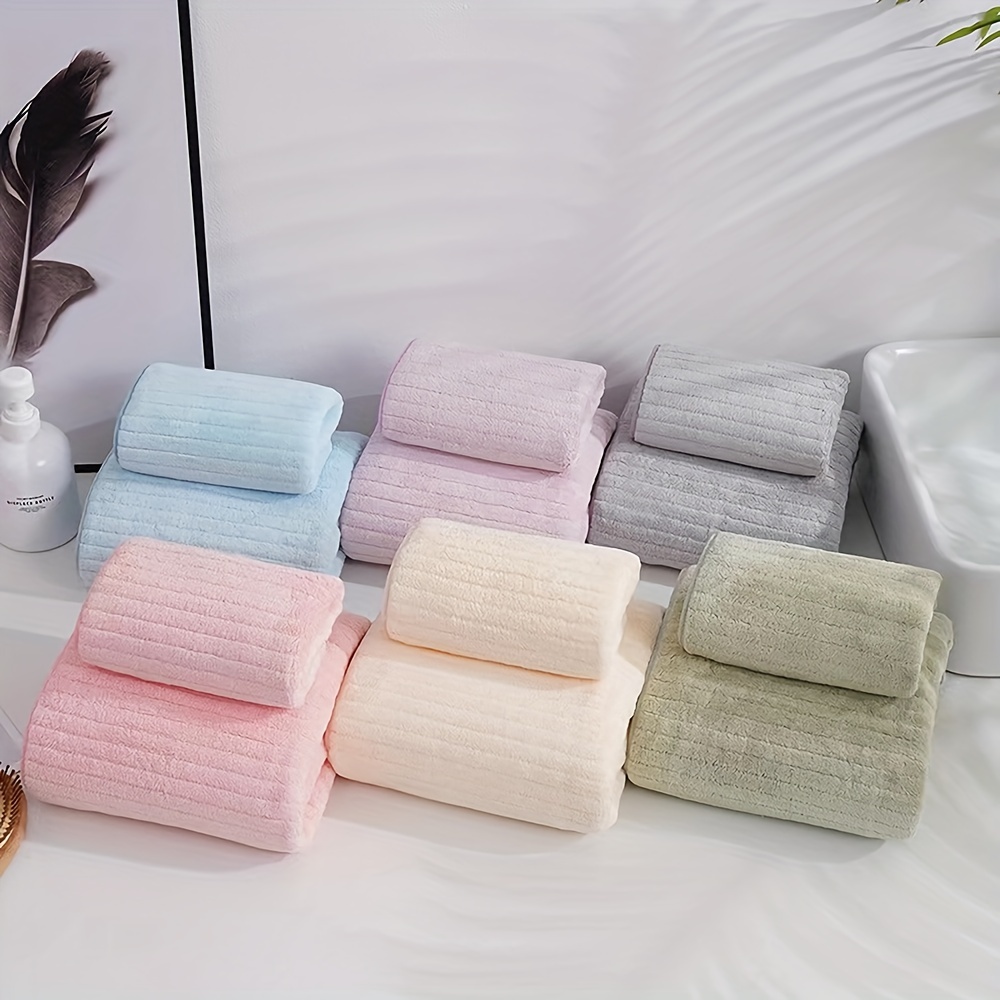 Soft Hand Towel Absorbent Quick dry Towel Jacquard Thickened - Temu