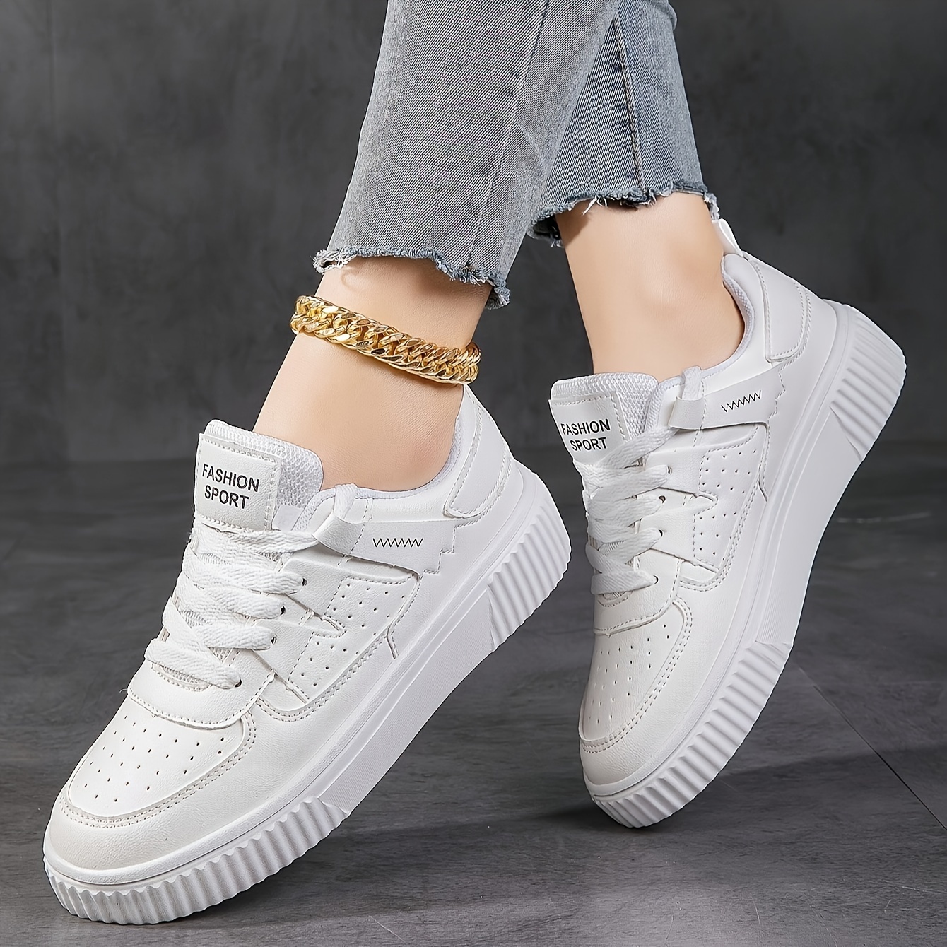 Zapatillas Blancas De Piel Para Mujer - Temu