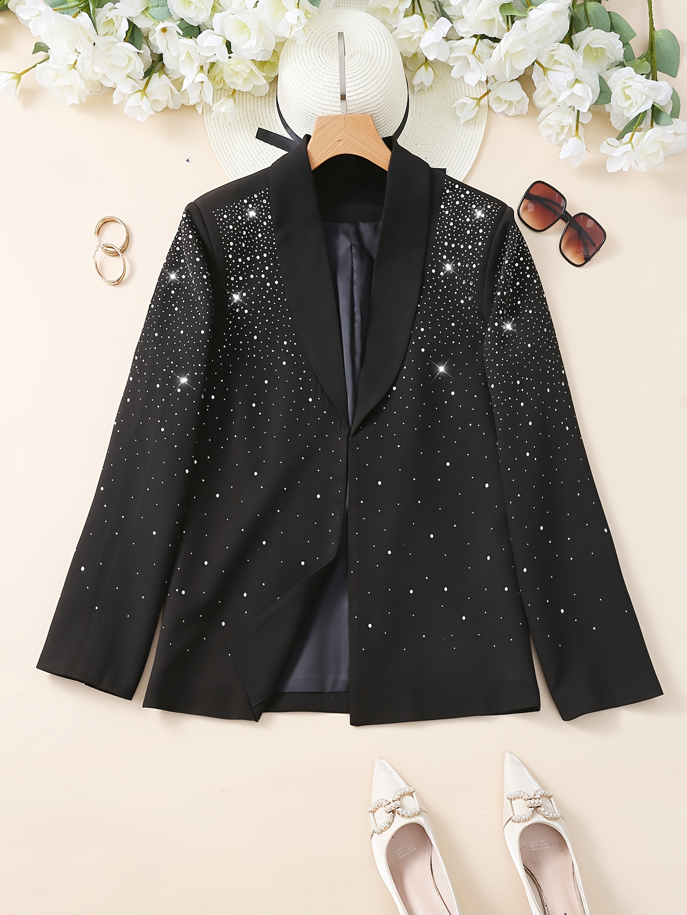 Rose gold blazer on sale womens