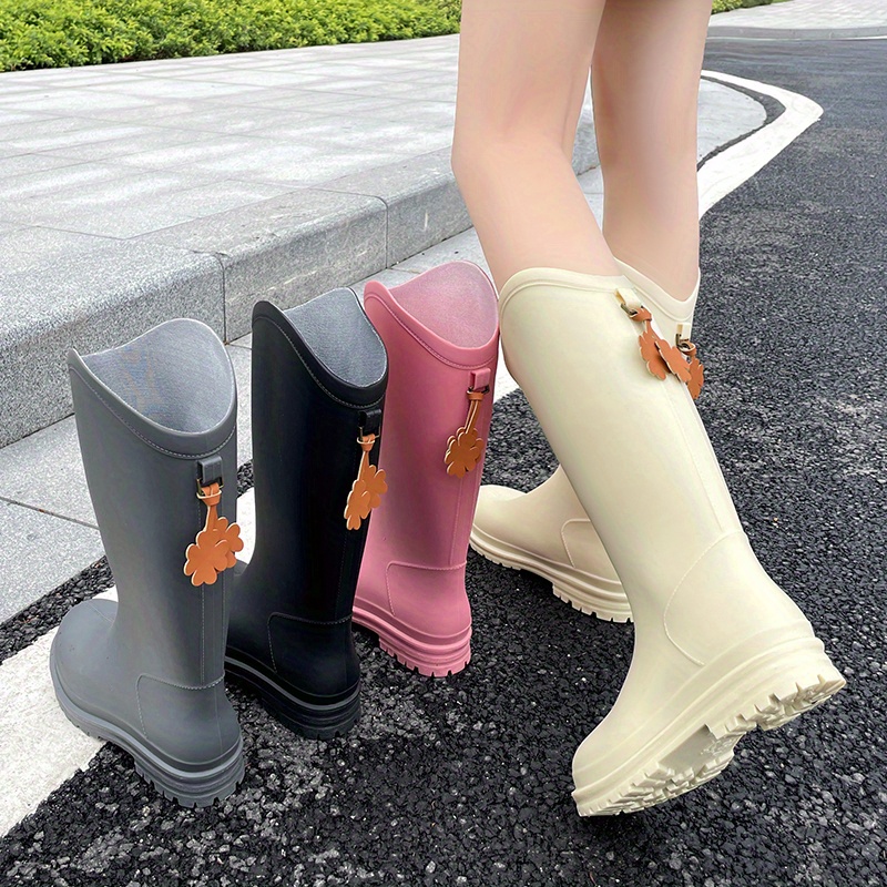 Rain Boots For Men, Waterproof Anti-Slipping Knee-high Rubber Boots For Outdoor, Fishing Work And Garden Shoes