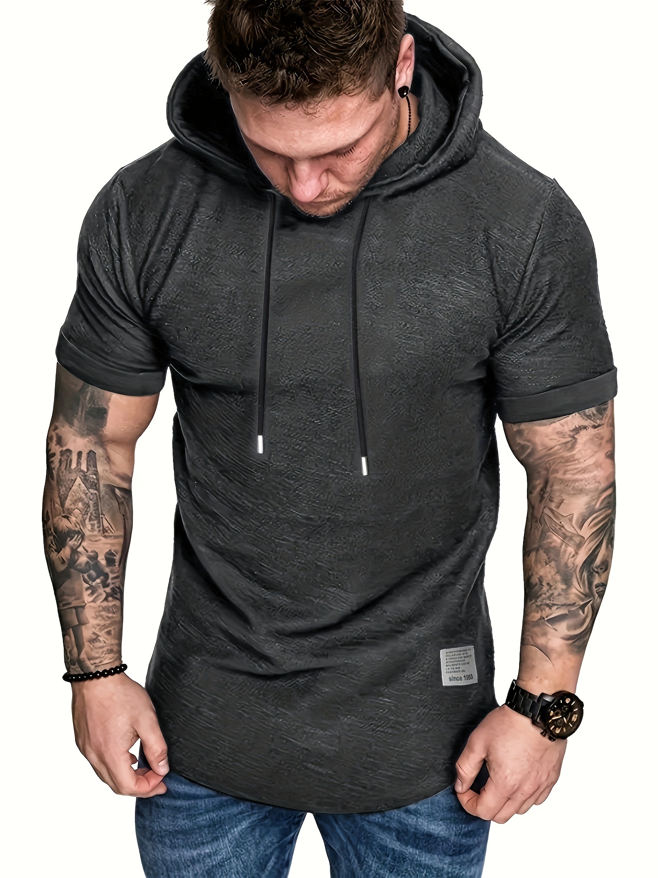 Short sleeve 2024 hooded tee