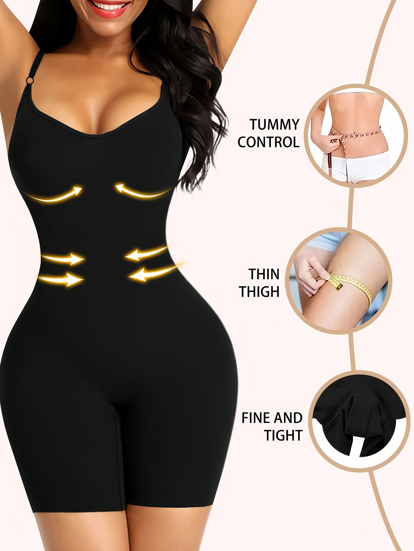 Sleeveless Shaping Bodysuit Tummy Control Crew Neck - Temu