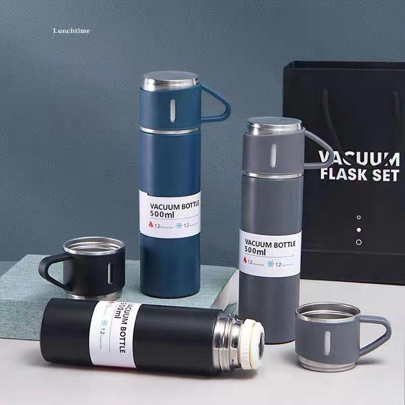 Tipmake Vacuum Flask With 2 Cup Lids 304 Stainless Steel Tea - Temu