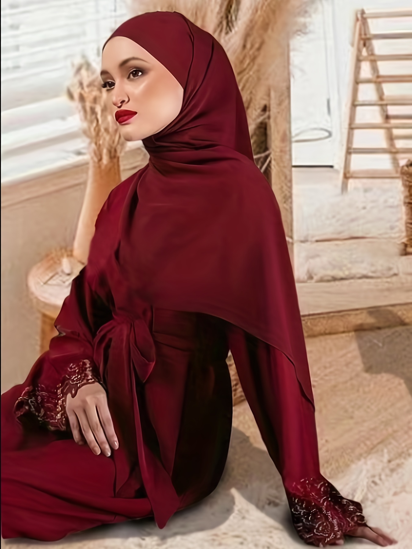 Women's Hooded Hijab Style Swimwear Long Sleeves - Temu Canada