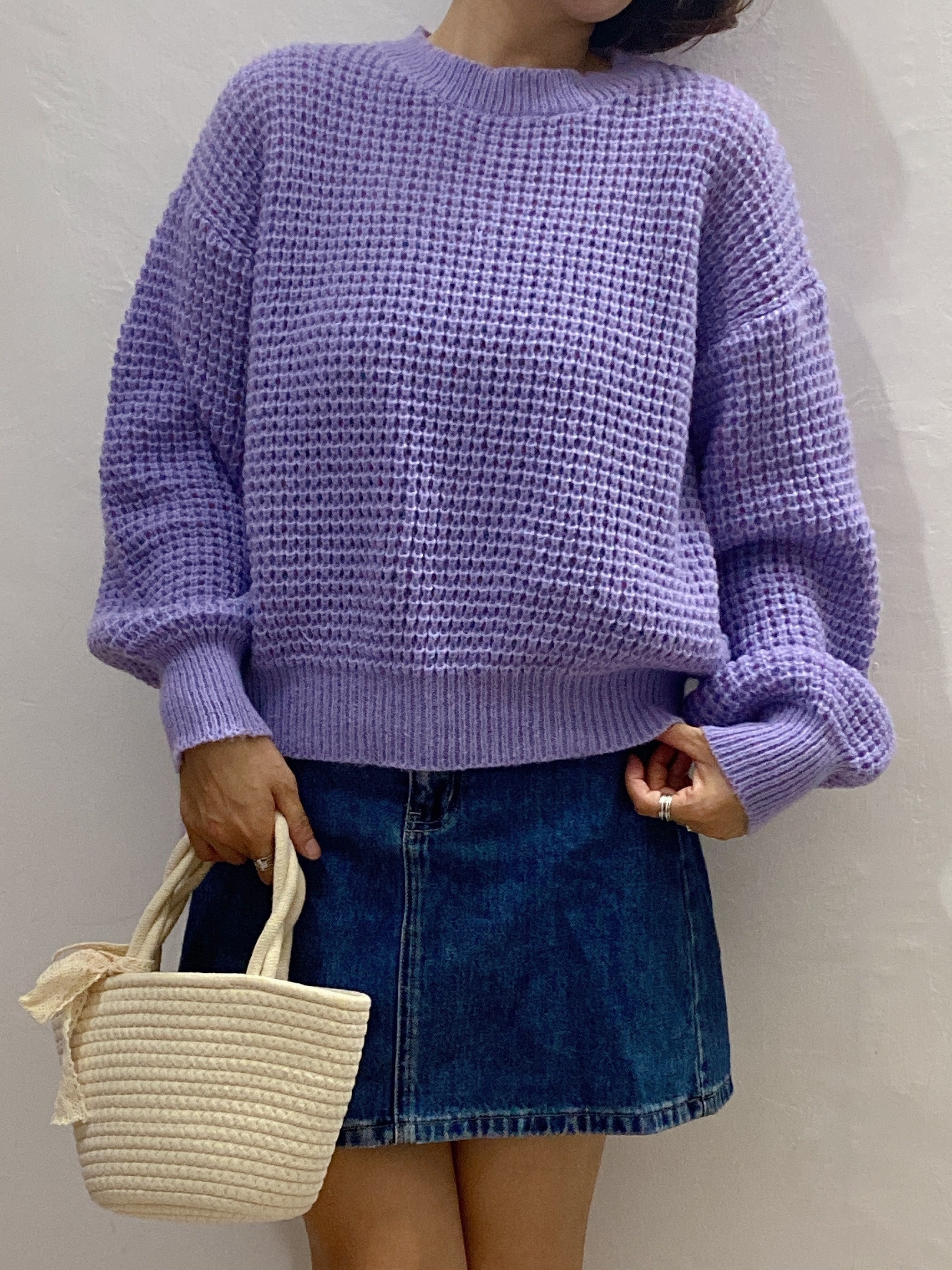 Oversized lavender outlet sweater