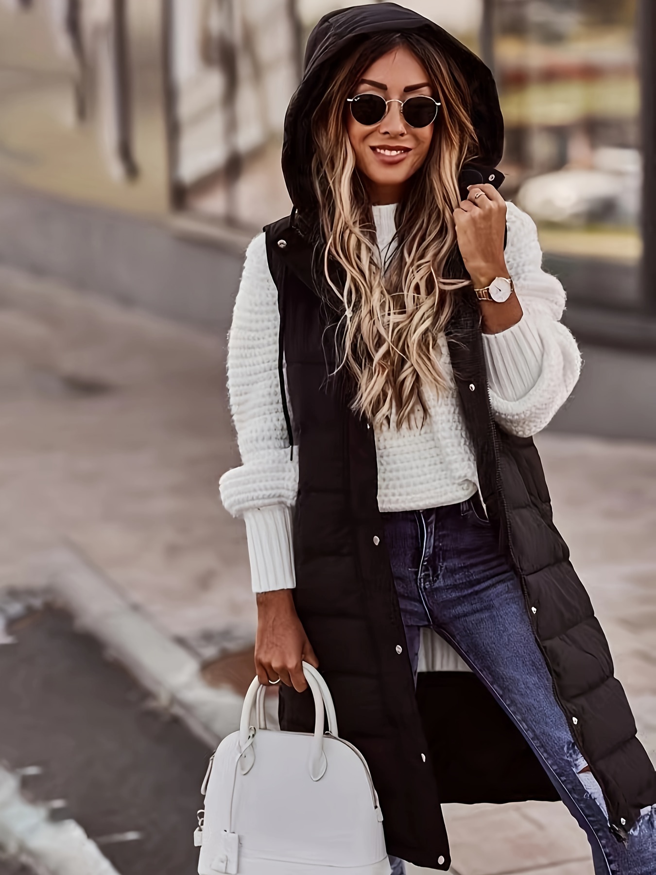 Women's Vest Long Cardigan Casual Simple Comfortable Sleeveless Jacket  Street Style Fashion Coat Chalecos Mujer Invierno
