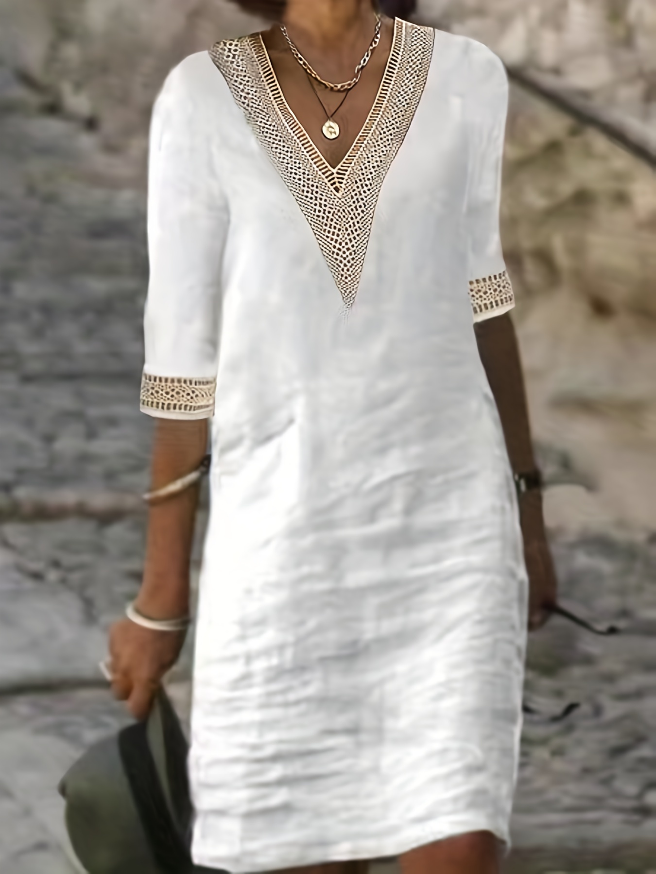 Vestidos Blancos De Mujer - Temu