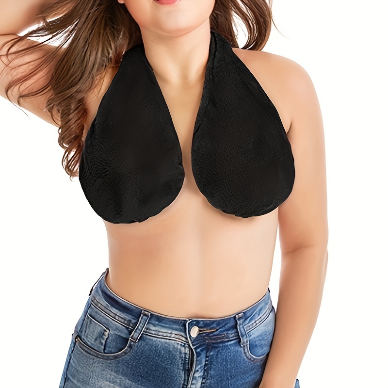 Ta-Ta Towel-Lounge Bra for Your Ta-Ta's,Sweat Absorber & Wearable Towel Bra  - Breathable, Lightweight, Soft, Reversable,Bubble Print- Small