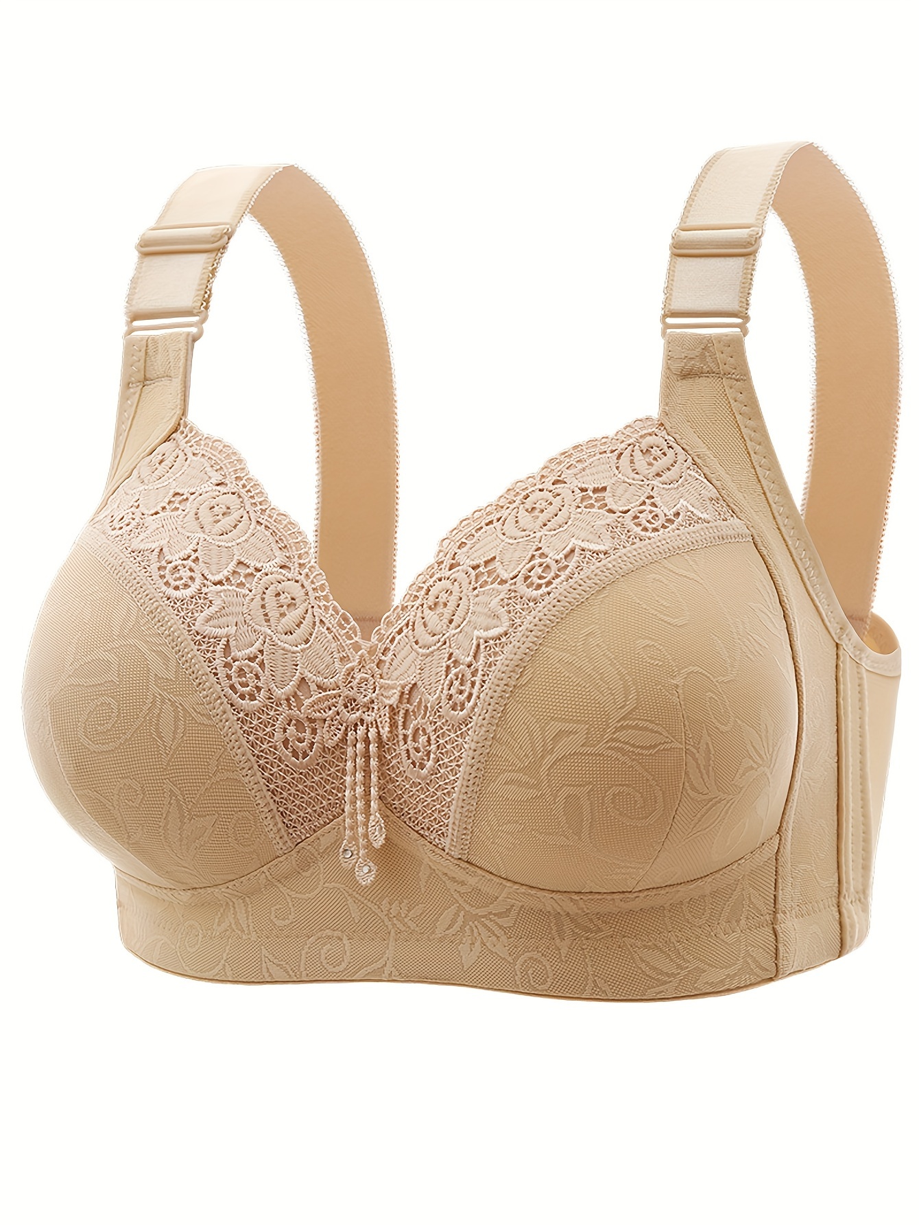 Jacquard Solid Mesh Bras Comfy Breathable Everyday Intimates - Temu New  Zealand