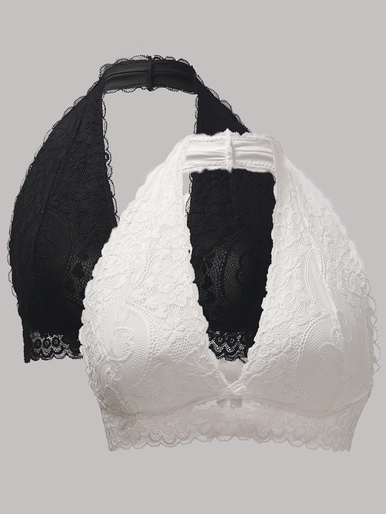 Women‘s Soft Lace Halter Neck French Bra - Enhance Your Style with Our  Women‘s Lingerie & Underwear!
