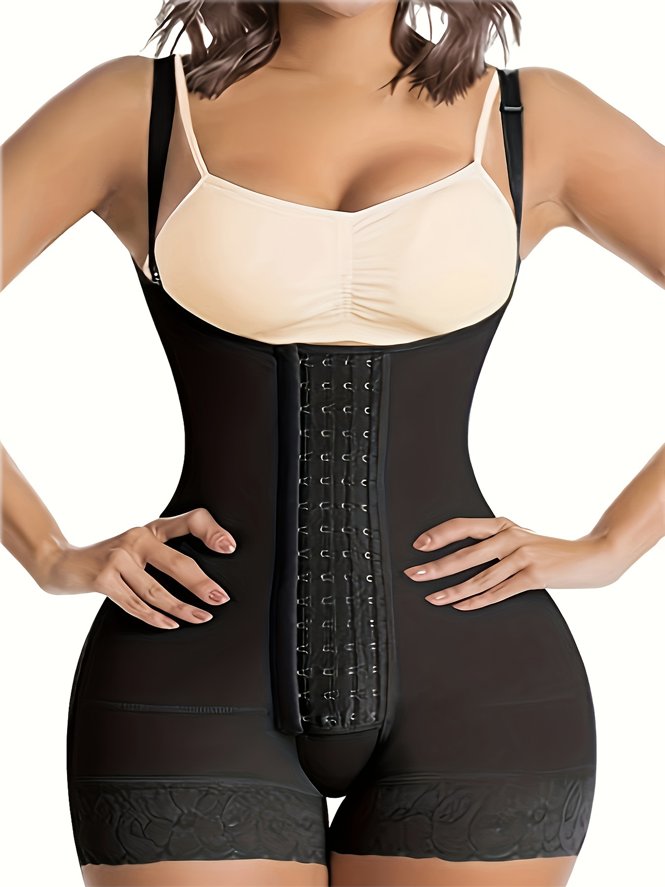 Women's Underwear Double High Compression Hourglass Girdle Waist Trainer  Butt Lifter Post-operative Shorts Fajas Colombianas Beige