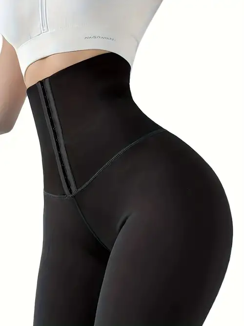 Stretchy Solid Color Yoga Sports Legging, Sexy High Waist Slimming Fitness  Long Pants, Women's Activewear