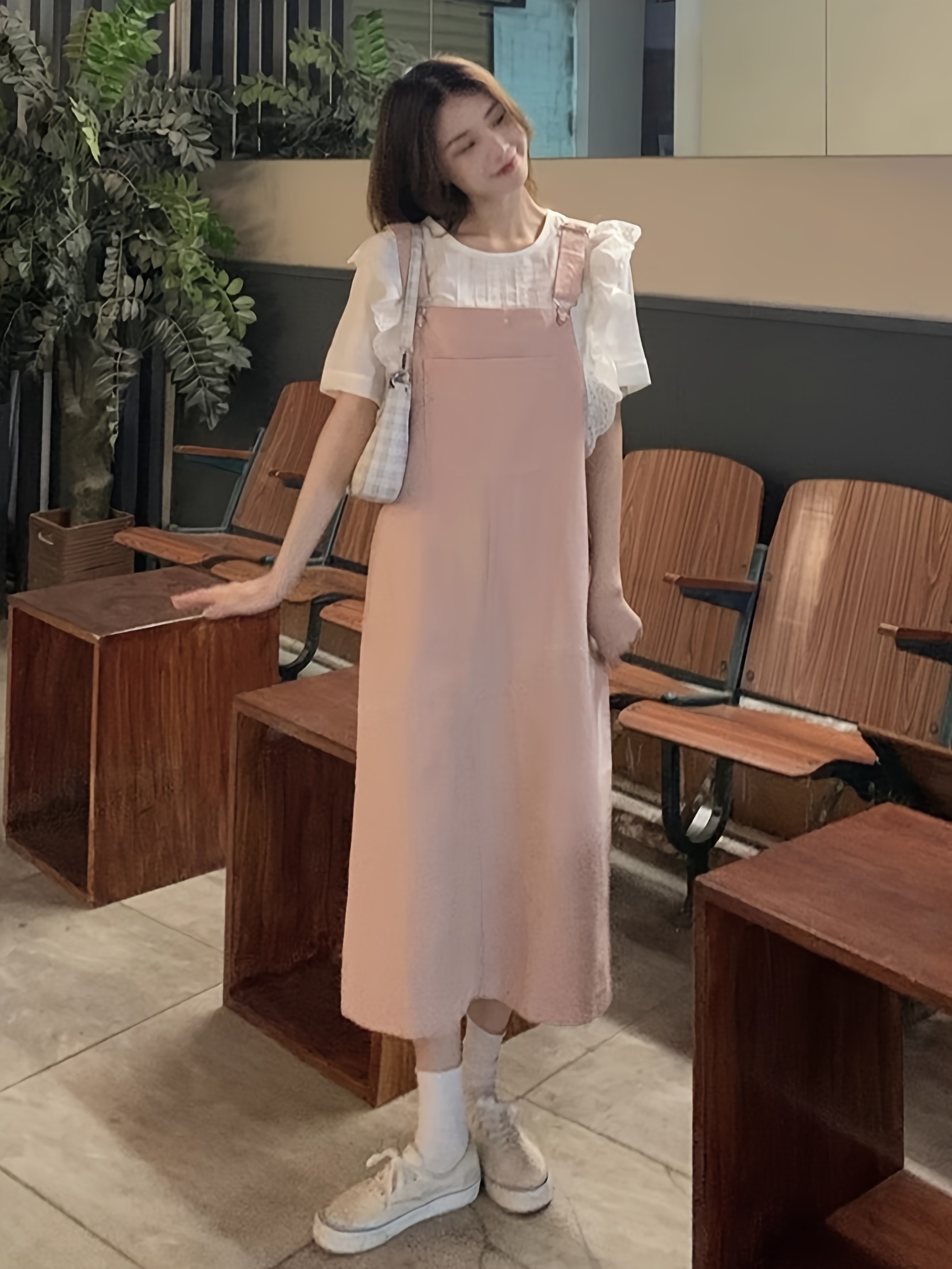 Korean overall outlet dress