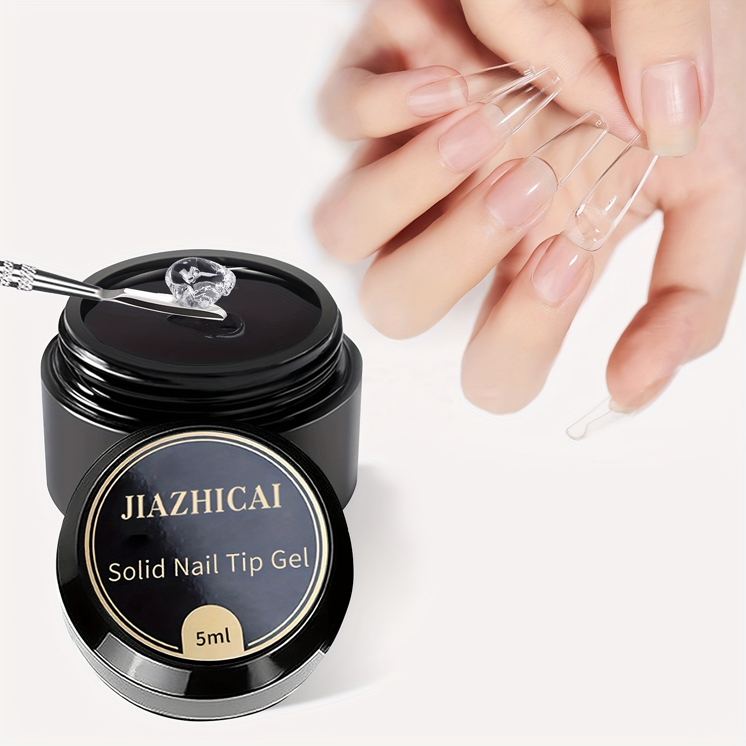 Solid Nail Tip Gel Quickly Extend Nail Transparent Non Stick - Temu