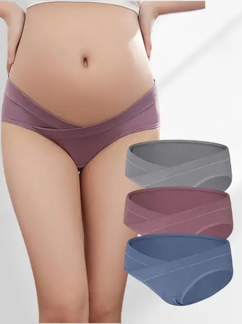 Lace Maternity Underwear Cotton Plus Size Pregnancy Panties High Waist  Postpartum Belly Support Briefs 