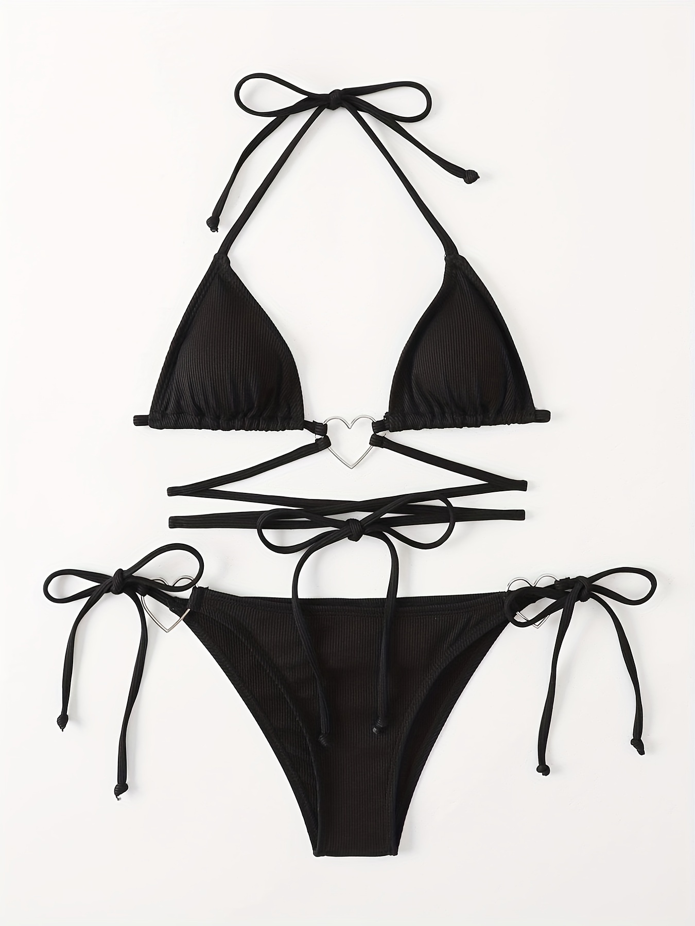 3 piece velvet bikini set #brownbikini #bikini #beachwear