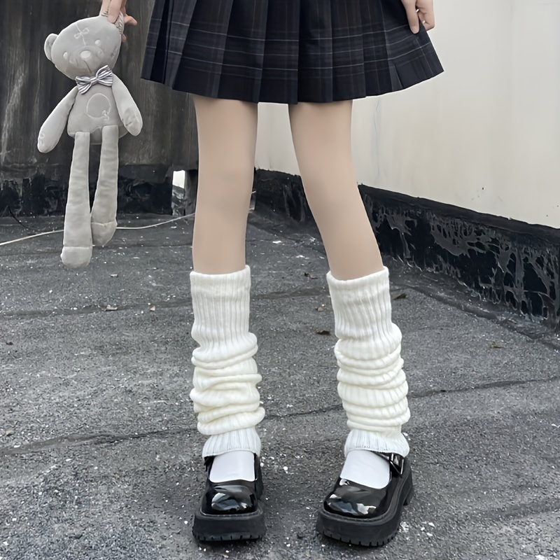 Classic Knit Leg Warmers Rib knit Knee high Leg Warmer Socks - Temu