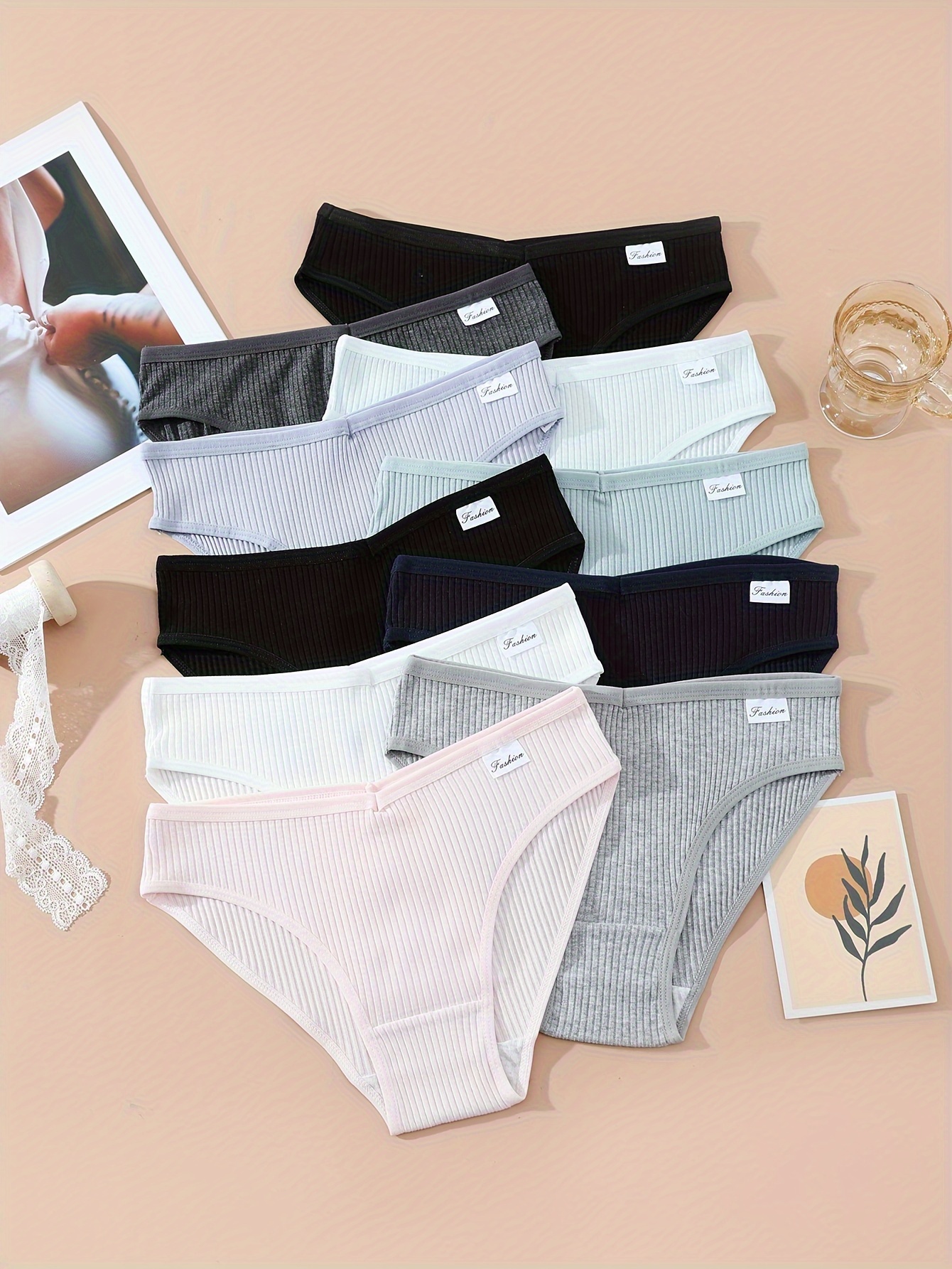 3pcs Simple Colorblock Briefs, Comfy & Breathable Stretchy Intimates  Panties, Women's Lingerie & Underwear