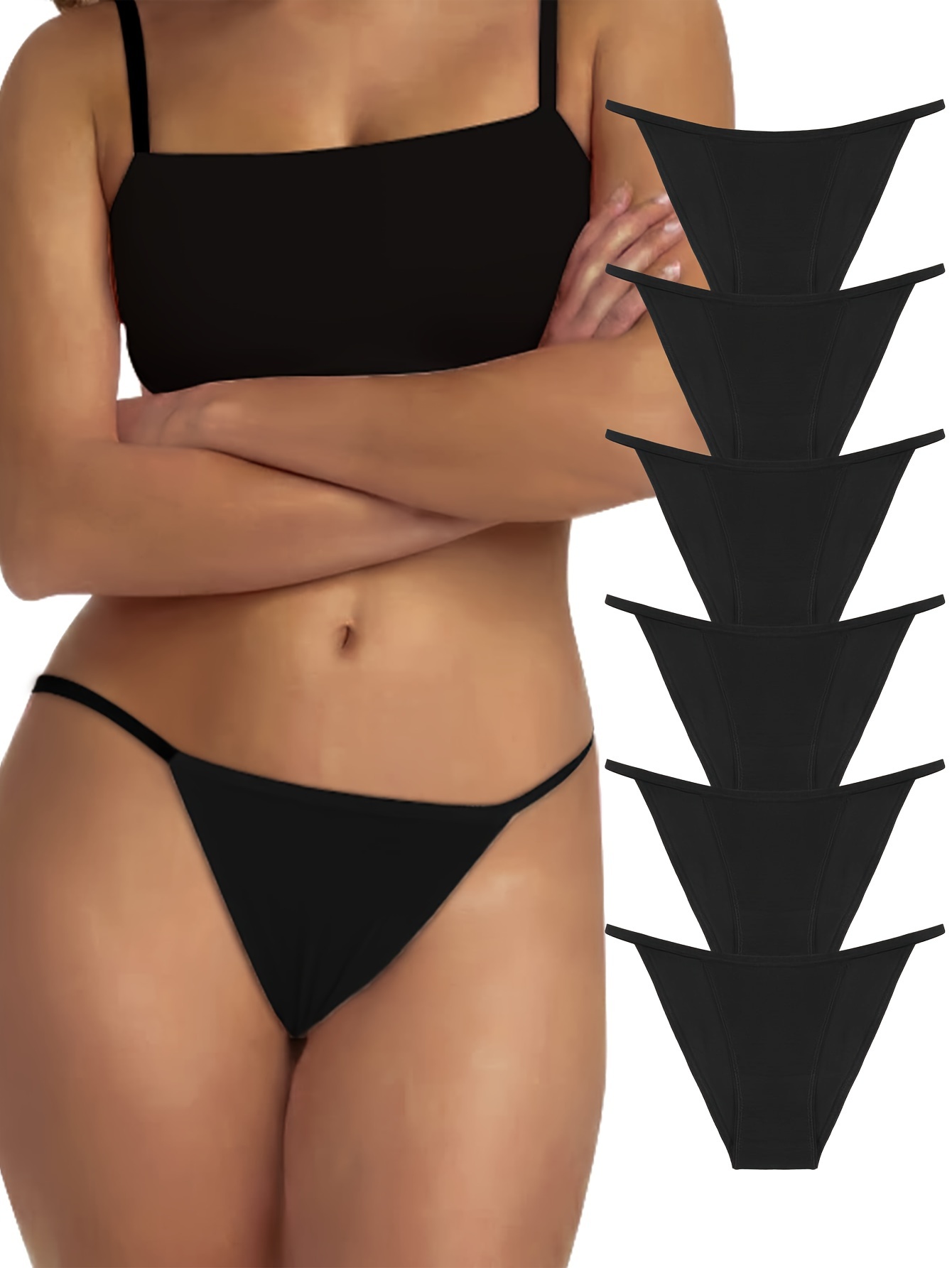 Sexy estilo brasileño Tanga ropa interior mujer encaje con malla Bikini  Hipster Panty transpirable transparente cintura baja Lencería 5 unids/lote