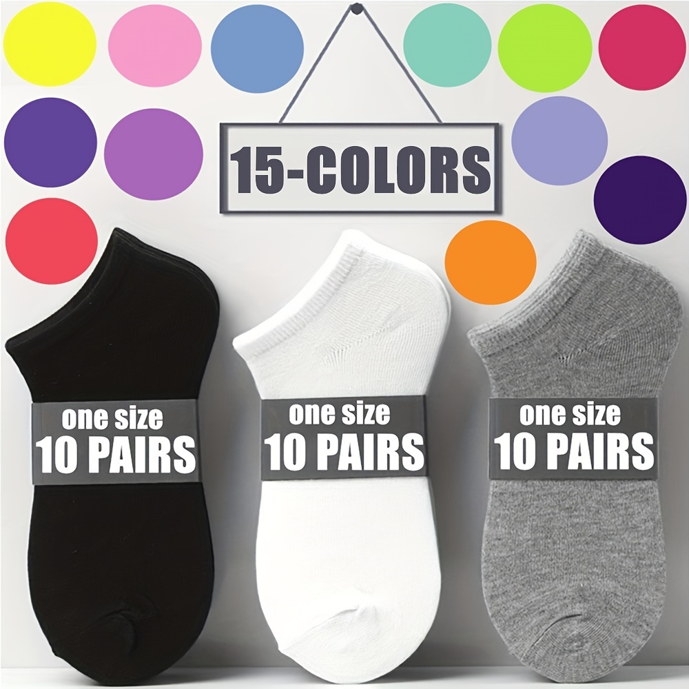 5 pares de calcetines dulces de color sólido, transpirables y absorbentes  del sudor, bonitos calcetines tobilleros con estampado de oso y corazón,  medias y calcetería para mujer - Temu