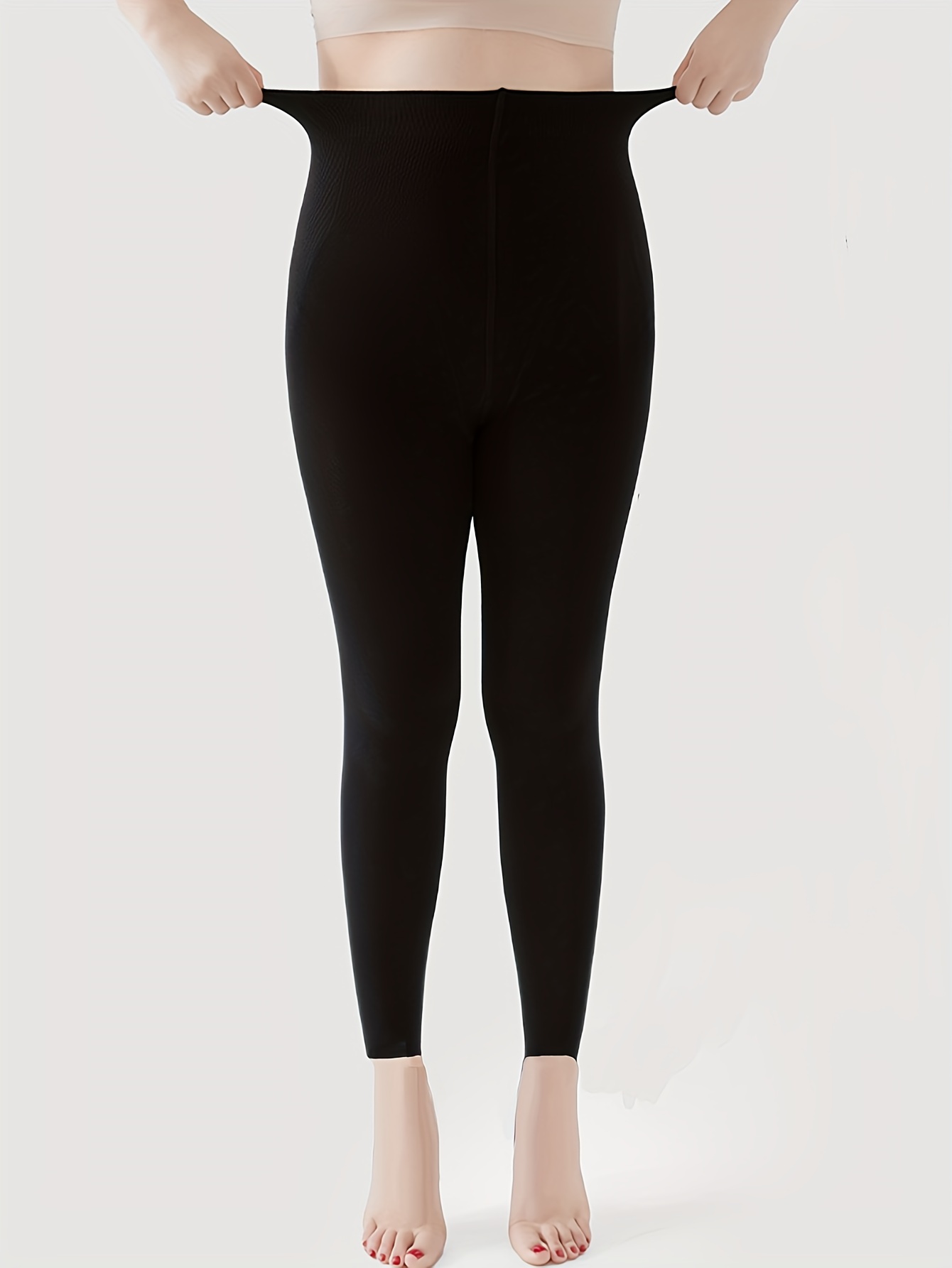 Women's Leggings Black High Rise Tight Leggings With Waist Cincher Leggings  Pants