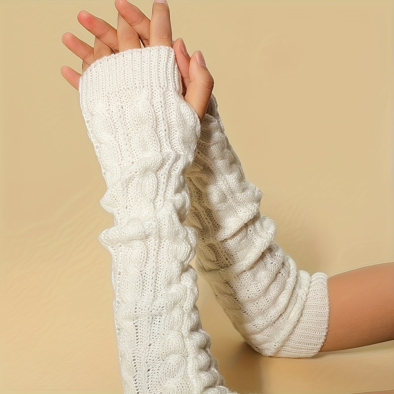 12 Pairs Leg Warmers Arm Warmers Knit Fingerless Gloves 80s Leg Warmers For  Women Wrist Warmers For Winter Cold Weather Y2k 80s Party Costume Accessor