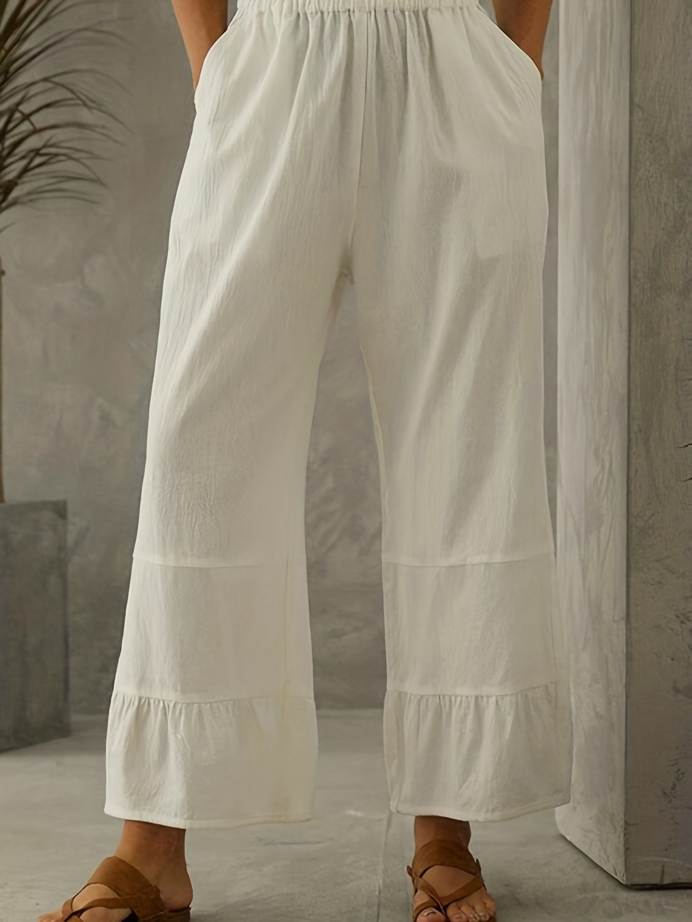 White Linen Pants Women - Temu